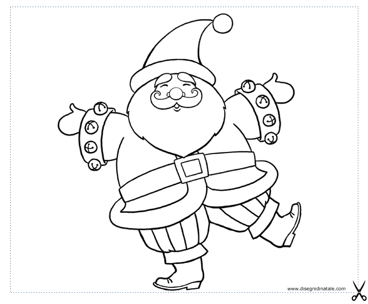 Disegni di Babbo Natale: Immagine Babbo Natale da colorare