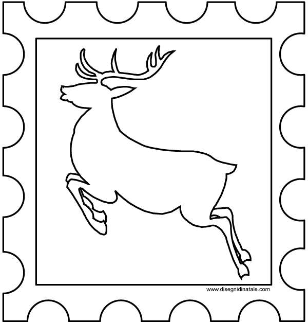 Disegni di Natale: Disegno quadro con renna